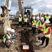 Pupils from Felsted Primary School buried their time capsules at The Meadows