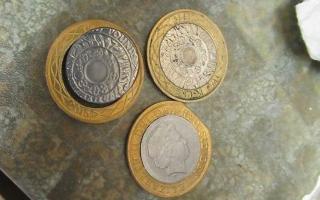 Counterfeit £2 coins recovered by Essex Police