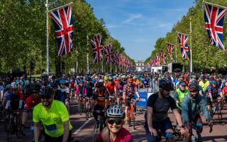 Cyclists took part in the Ford RideLondon-Essex, finishing in London