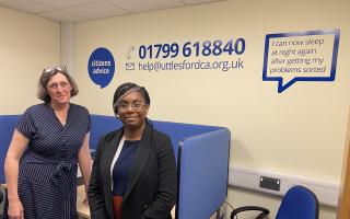 MP Kemi Badenoch with Uttlesford CAB chief executive Kate Robson