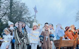 Dunmow children took part in the Live Nativity at St Mary's Church
